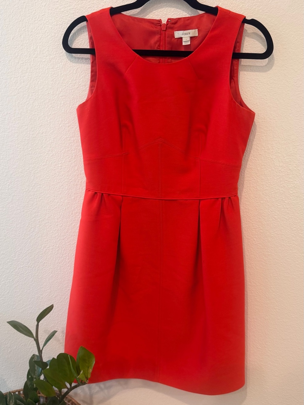 J. Crew Red Sleeveless Sheath Dress